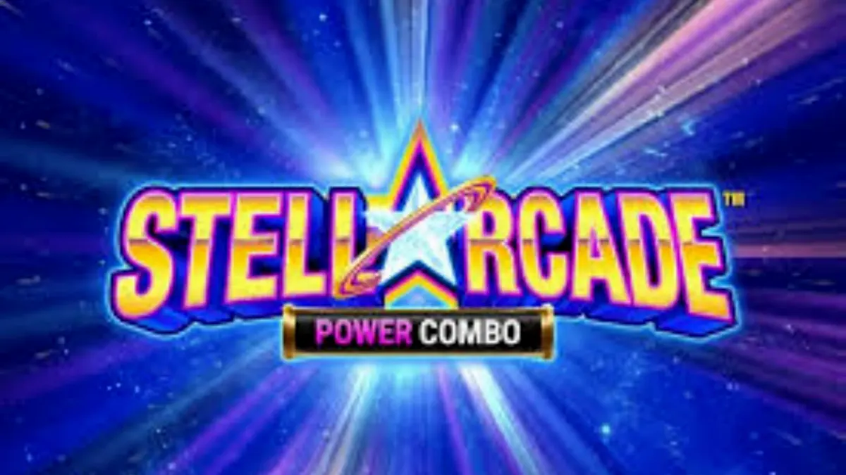 Interface neon e cósmica do jogo Stellarcade Power Combo